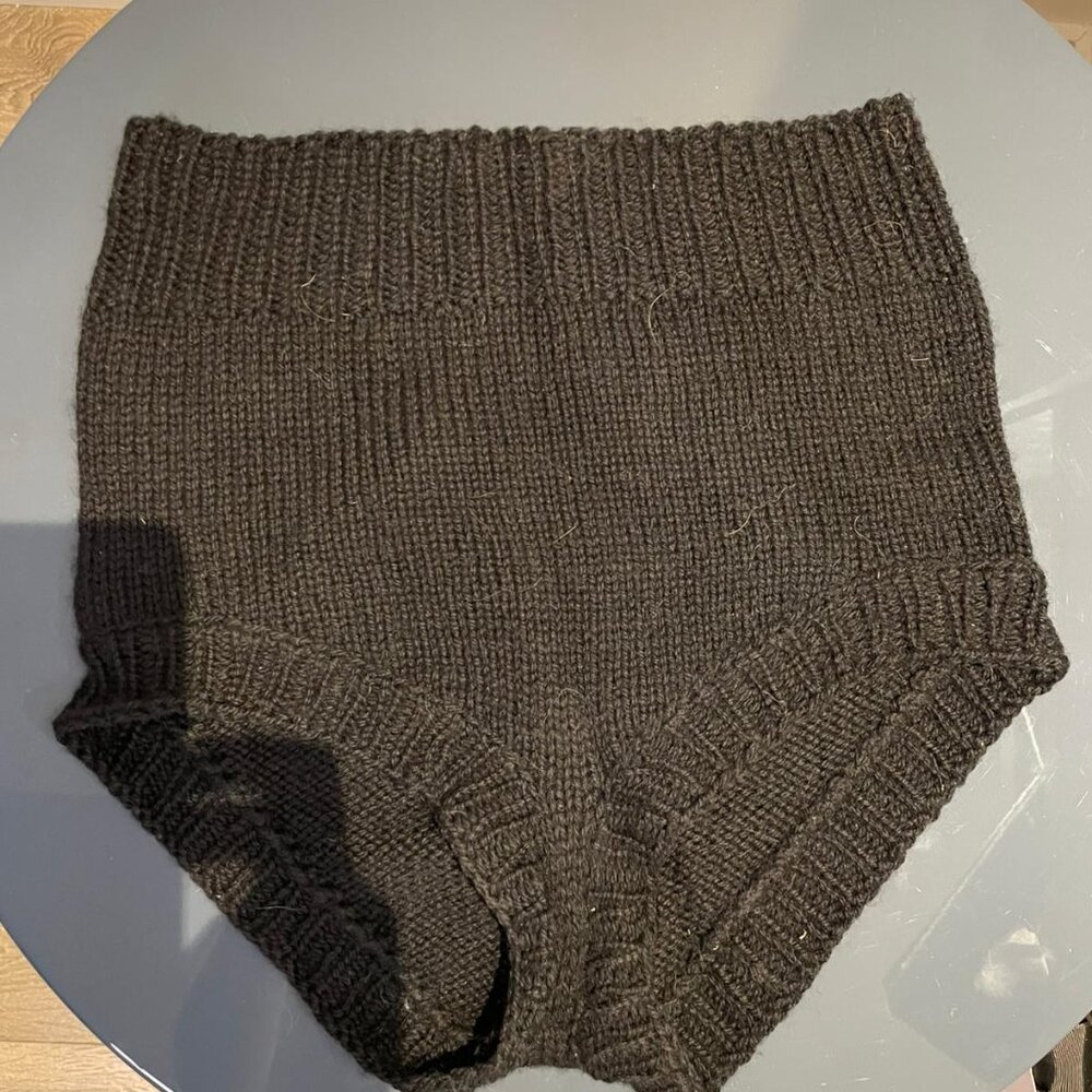NWOT Hand Knit Wool High Waisted Shorts